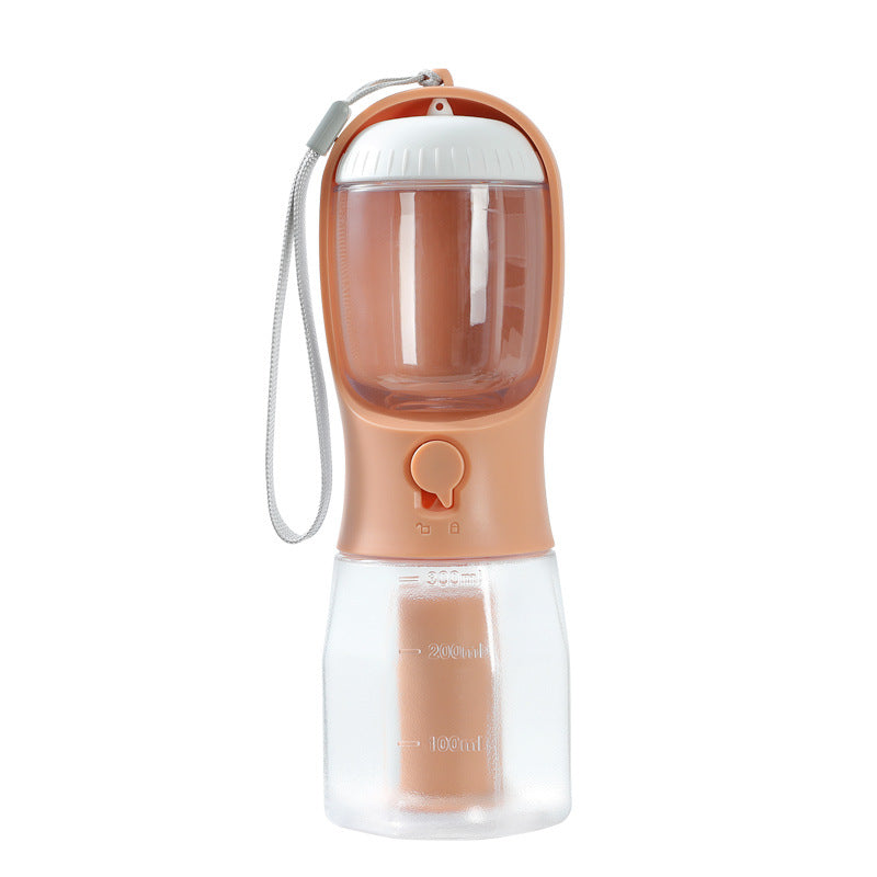Gourde 3-en-1 Portable pour Animaux | LuxePaws 300ml Garbage Bag Orange Pink