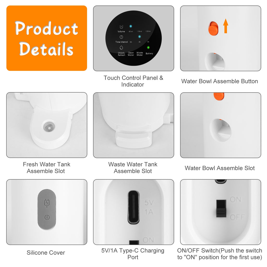 Fontaine à Eau Automatique pour Chat — 3L Sans Fil Rechargeable