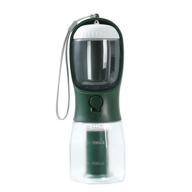 Gourde 3-en-1 Portable pour Animaux | LuxePaws 300ml Garbage Bag Dark Green