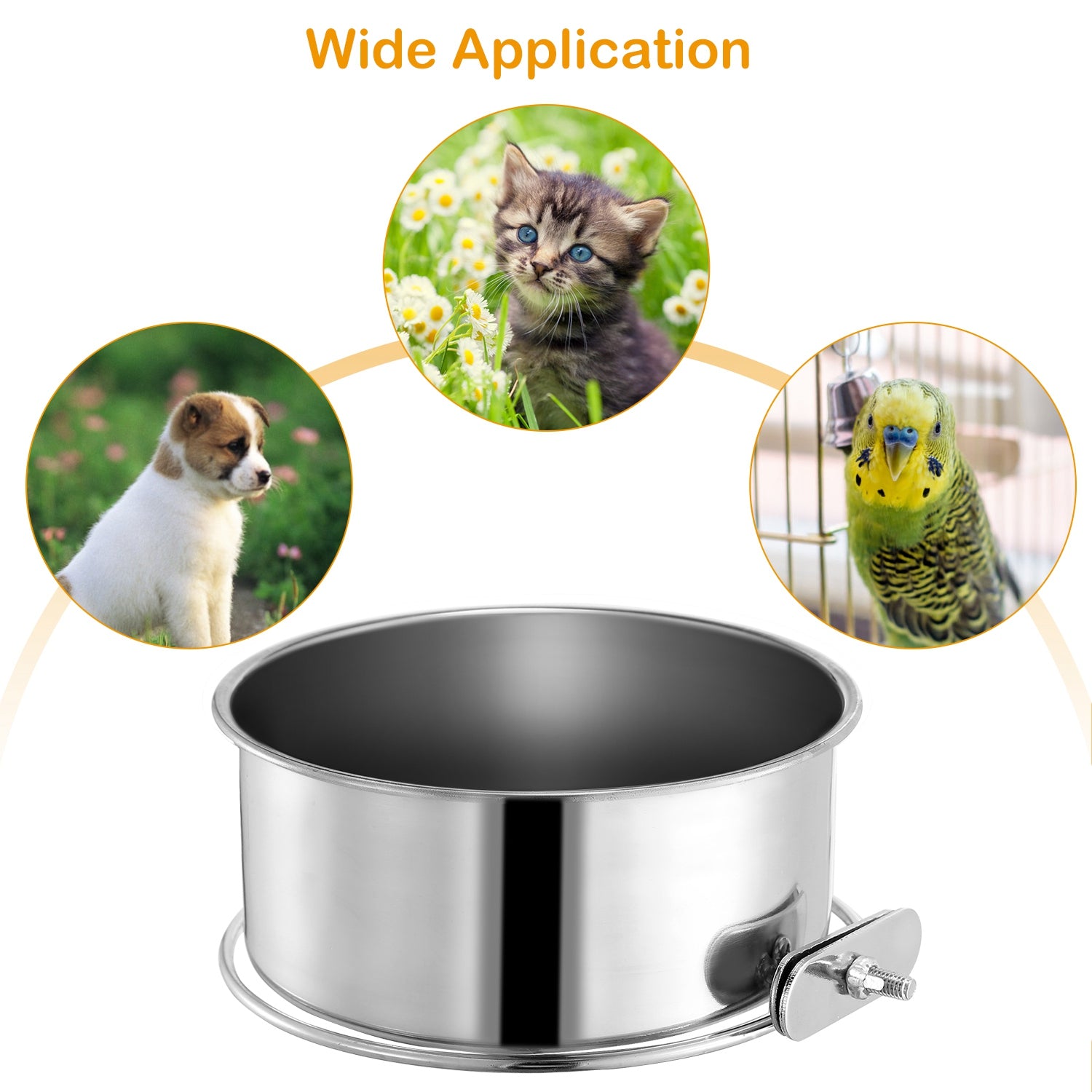 Gamelle Suspendue Acier Inox pour Chien — Taille M
