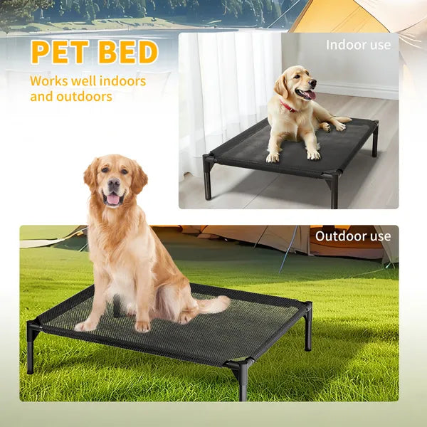 Lit Surélevé Mesh Premium pour Chien — Intérieur & Extérieur