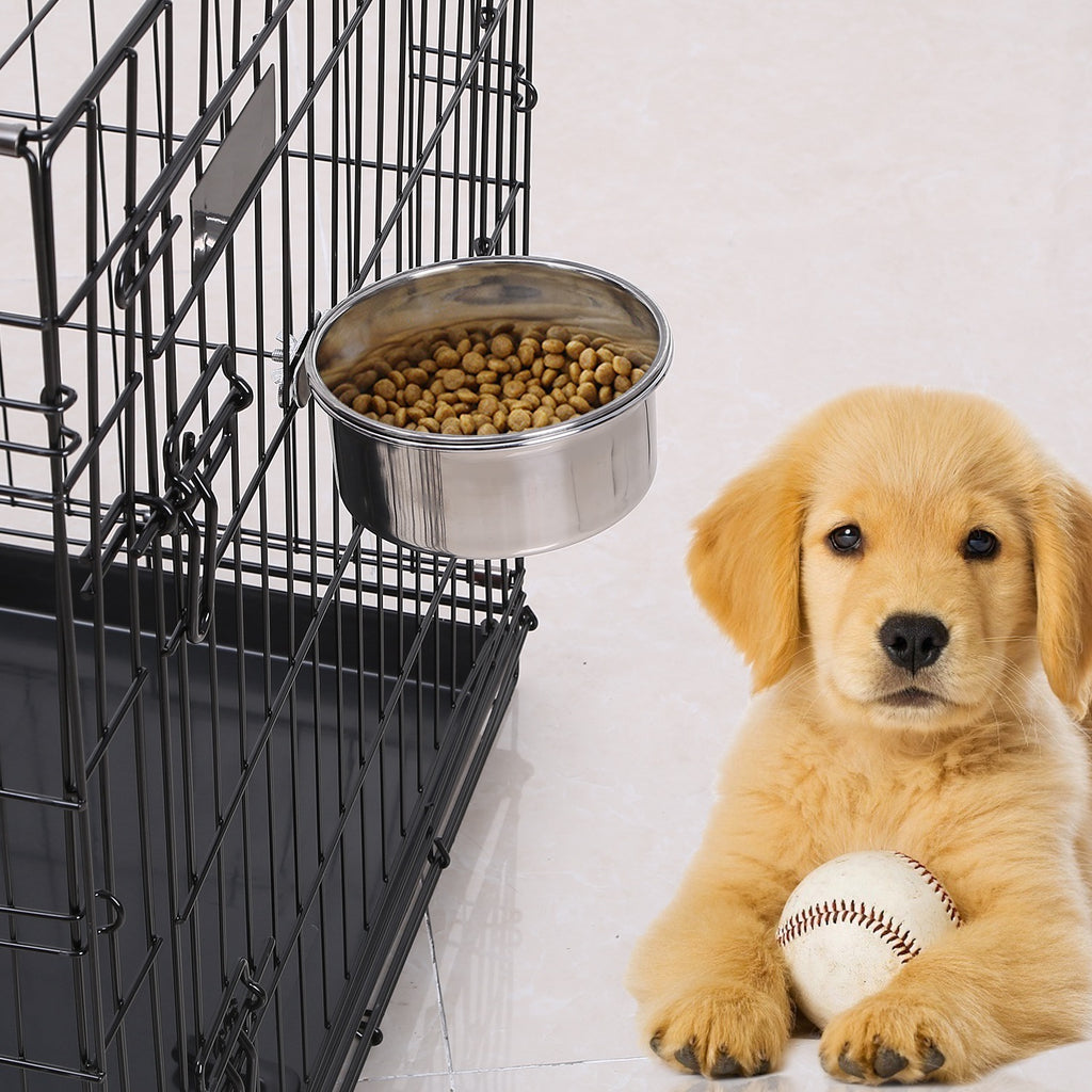 Gamelle Suspendue Acier Inox pour Chien — Taille M