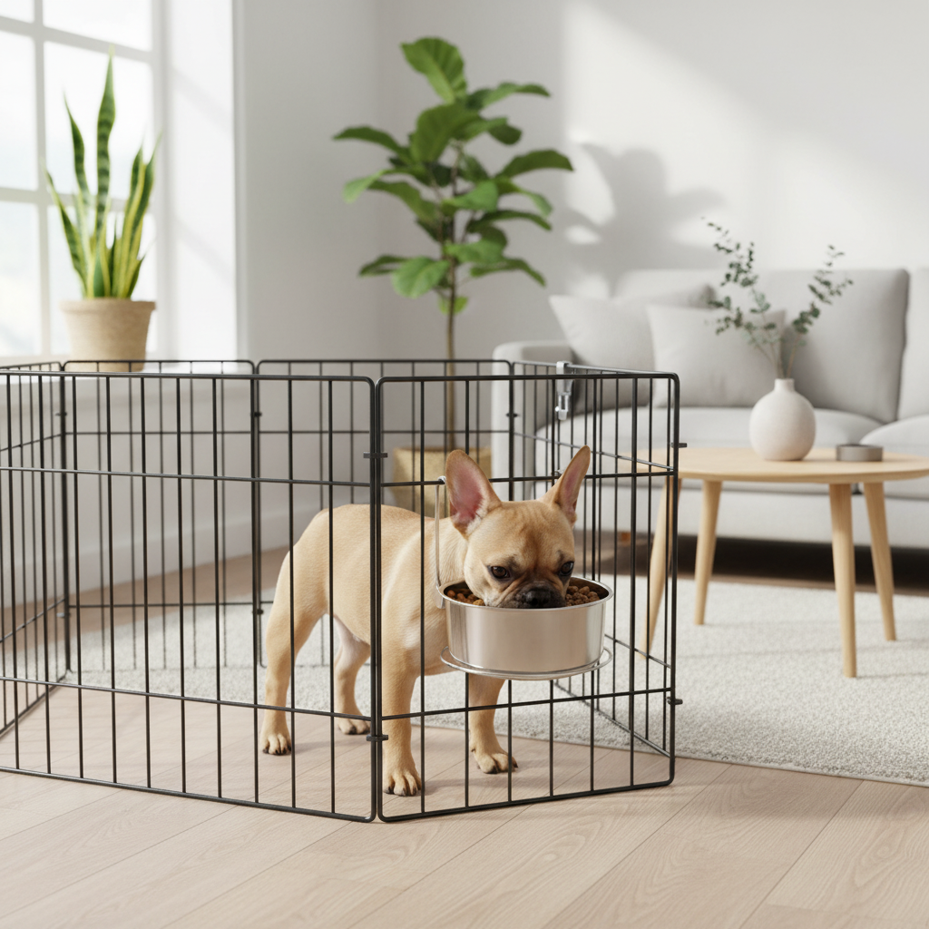 Gamelle Suspendue Acier Inox pour Chien — Taille M