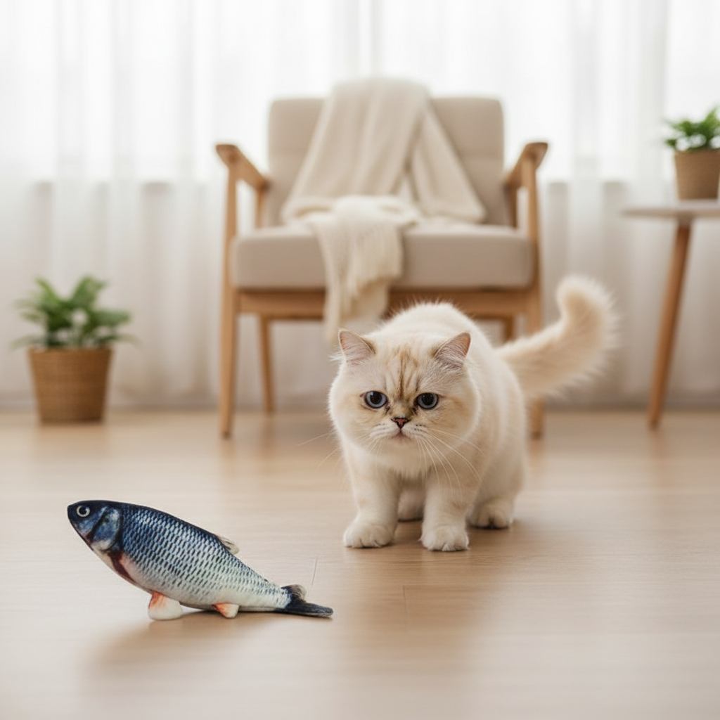 Jouet Poisson Électrique pour Chat — Interactif & Amusant | LuxePaws