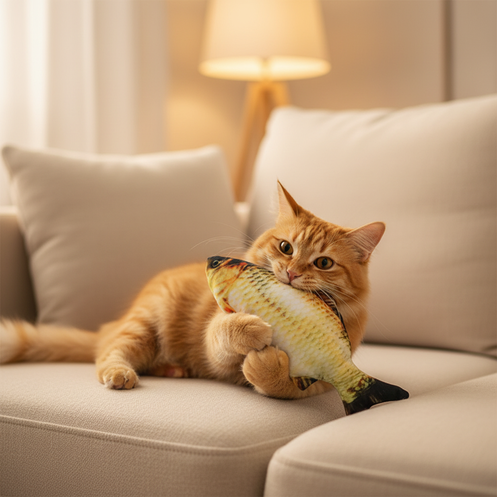 Jouet Poisson Électrique pour Chat — Interactif & Amusant | LuxePaws