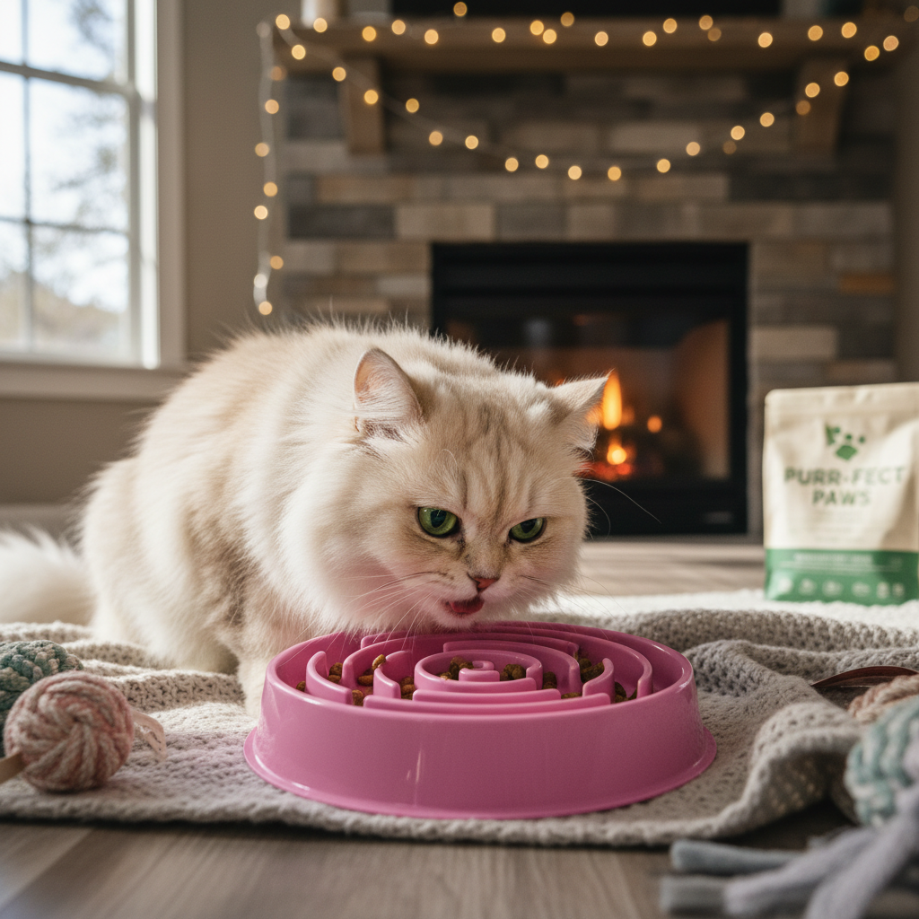 Bol Anti-Glouton 2-en-1 pour Chat | LuxePaws