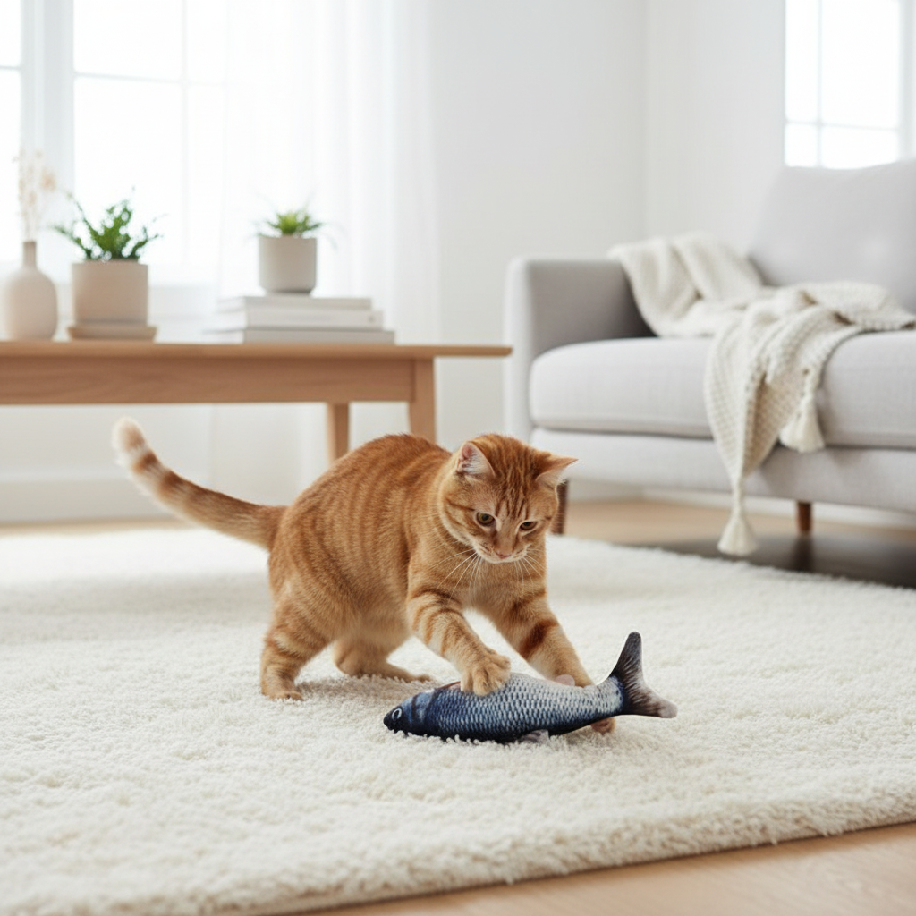 Jouet Poisson Électrique pour Chat — Interactif & Amusant | LuxePaws