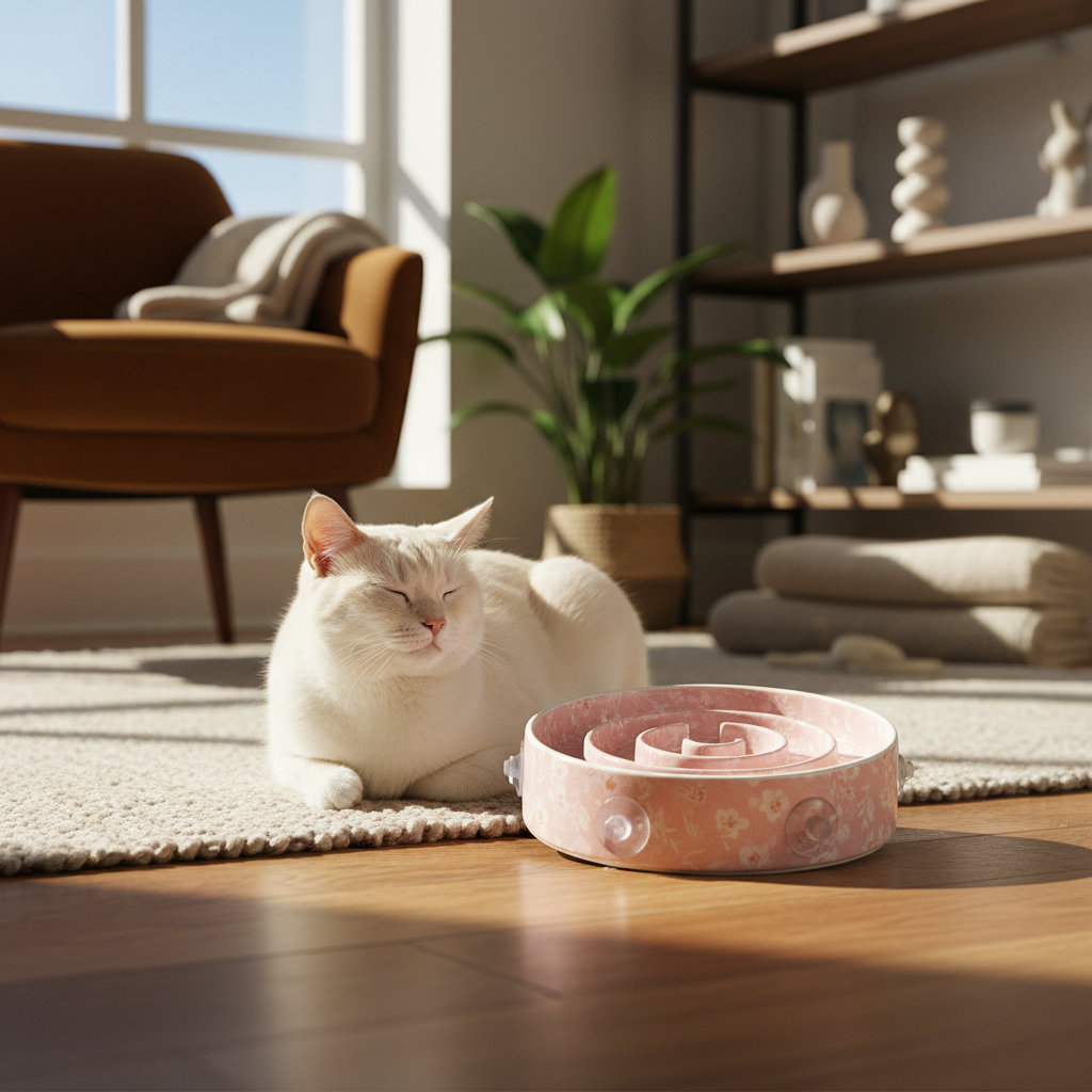 Bol Anti-Glouton 2-en-1 pour Chat | LuxePaws
